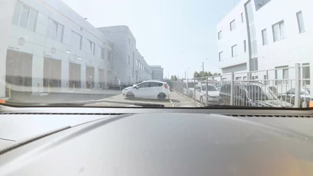 4K video from inside the vehicle of riding out of automatic car wash