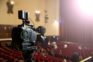 Video recorder, camcorder on theater