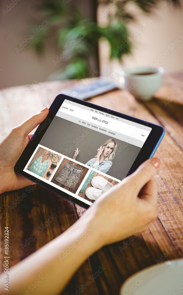 Canvas Prints composite image of website homepage