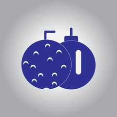 new year balls Vector illustration in flat style Christmas balls