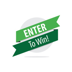 Initial Letter Enter to Win in shape design.