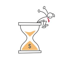 Creative Business Strategy Tips Stickman Illustration Concept - Wise Confidence Decision Making