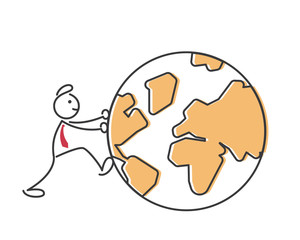 Creative Business Strategy Tips Stickman Illustration Concept - Wise Confidence Decision Making