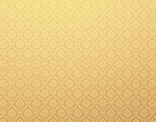 Gold damask pattern background