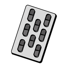 medicine drugs isolated icon vector illustration design