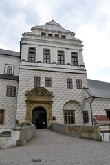 Architecture from Pardubice and cloudy sky