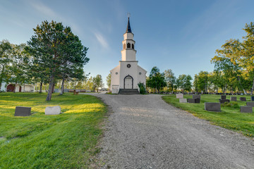 Fototapeta na wymiar Alta English-inspired gothic church in Alta, Norway.