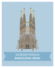 Sagrada Familia (Barcelona, Spain) vector building - 135197908