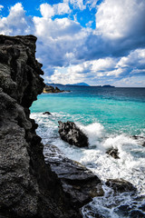 Wild sea in Milos island