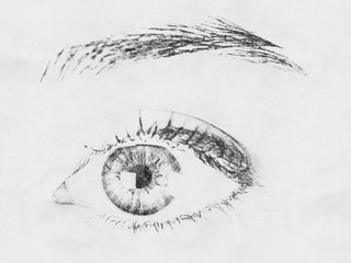 Black And White Woman Eye