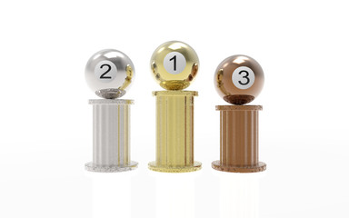 Kule bilardowe na podium