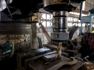 Drilling in steel and engineering industries.