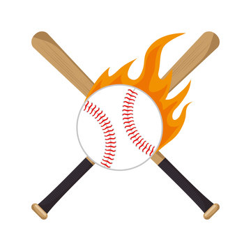 baseball equipment emblem sport vector illustration design