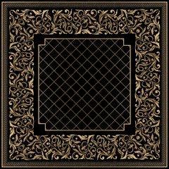 Obraz premium Vintage ornate golden frame