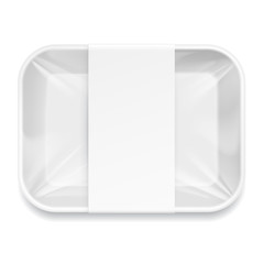 White Styrofoam Food Tray pack.
