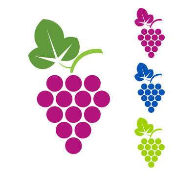 Grape sign. Logo wine production of wines