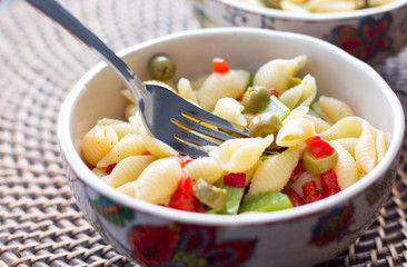 pasta salad close up 