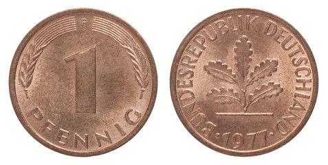  German pfennig coin