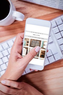Composite image of website frontpage