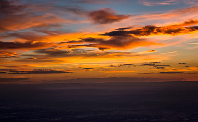Fototapeta na wymiar Sunset at 10,000 Feet