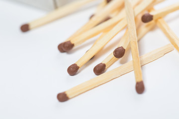 the matches on a white