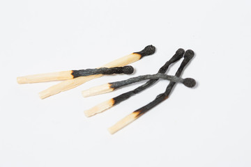 the matches on a white