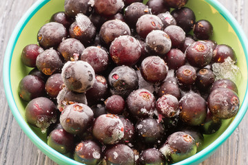 frozen berries closeup