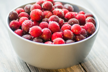 frozen berries closeup