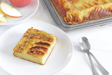 Slice of delicious Homemade apple tart