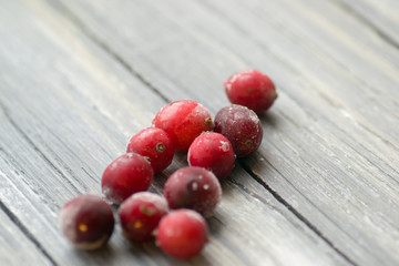 frozen berries closeup