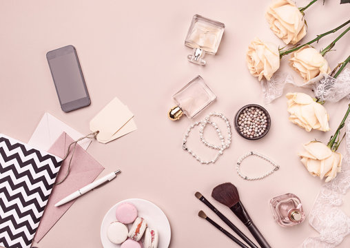 Vintage still Life with roses and Ballet Shoes