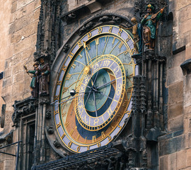 detail of prague astronomical clock