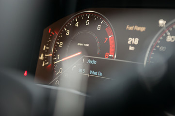 Digital odometer in the new car