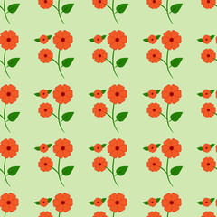 Simple floral ornament. Seamless pattern.