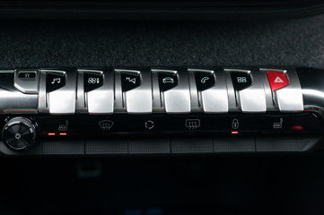 Car interior. Control buttons. © vpilkauskas
