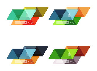 Blank triangle infographic backgrounds