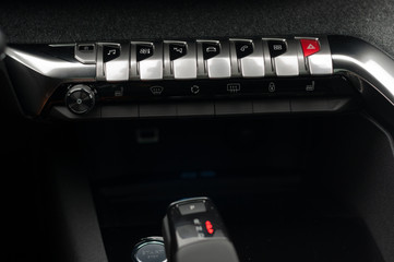 Car interior. Control buttons. © vpilkauskas