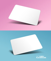 A gift card template placeholder with a 3D effect - vector illustration