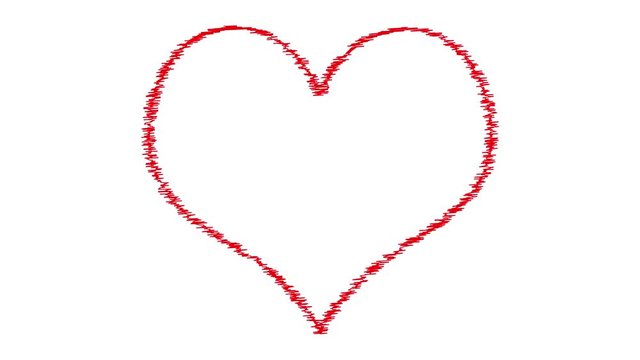 gemaltes Herz zum Valentinstag mit Hintergrund
