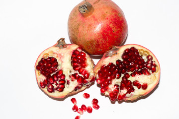 garnet closeup on white