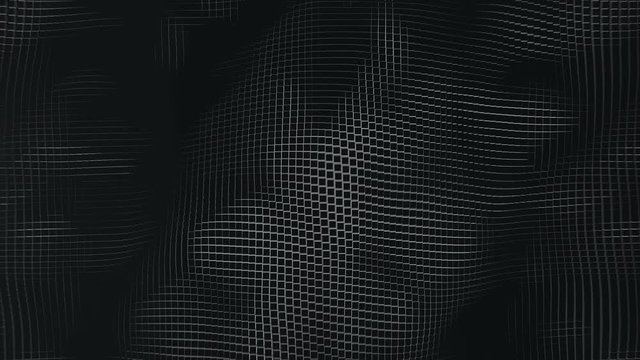 Moving surface made from black boxes. (loop ready animation)