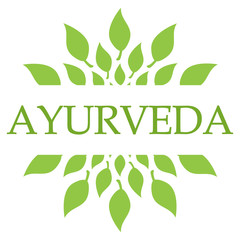 Ayurveda Leaves Green Circular 
