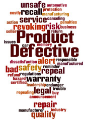 Defective Product, word cloud concept 5