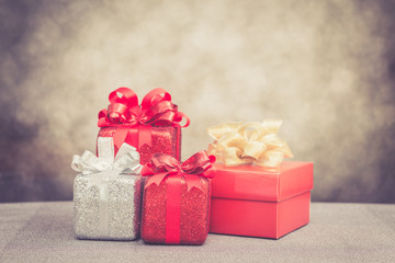 Christmas ornament decoration with retro color effected