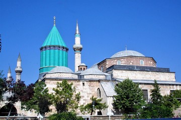 Fototapeta na wymiar Mevlana mausoleum in Konya, Turkey