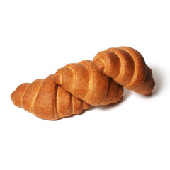 Croissants over white