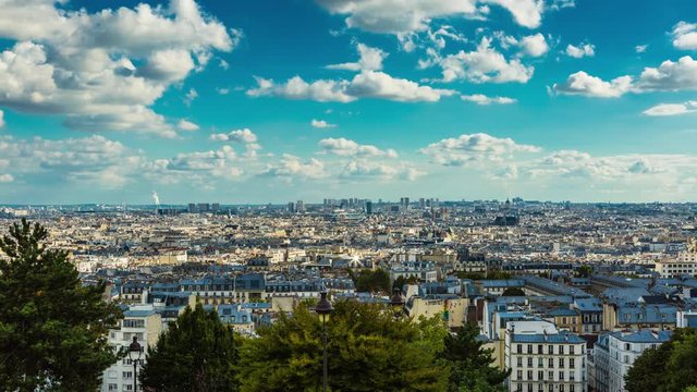 Time Lapse, Paris, France, cityscape