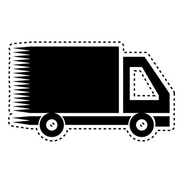 truck delivery vehicle isolated icon vector illustration design