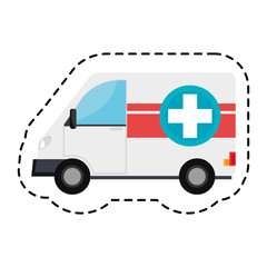ambulance emergency vehicle icon vector illustration design
