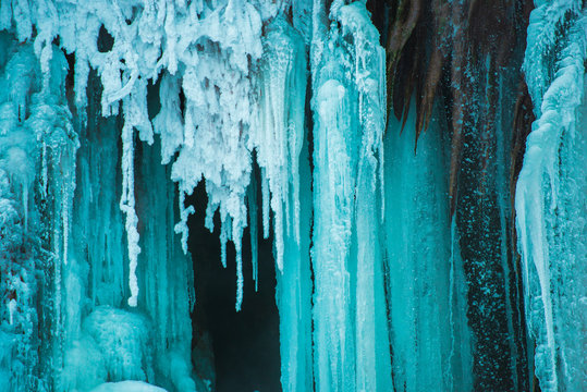 Amazing frozen waterfall